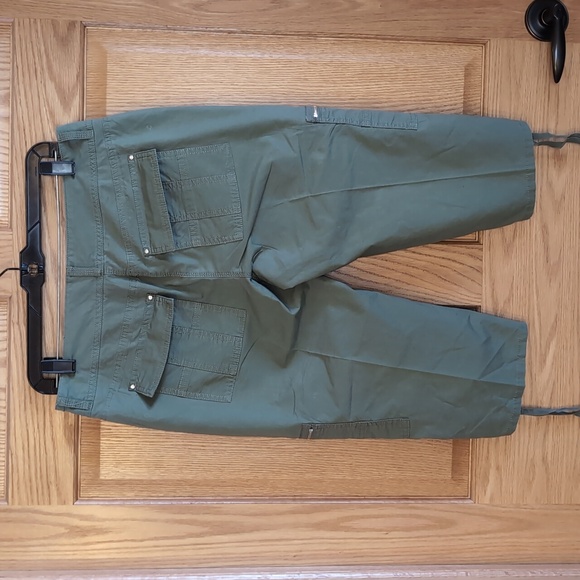 Sz 8 WHBM Green Cotton Capri's - Picture 4 of 8